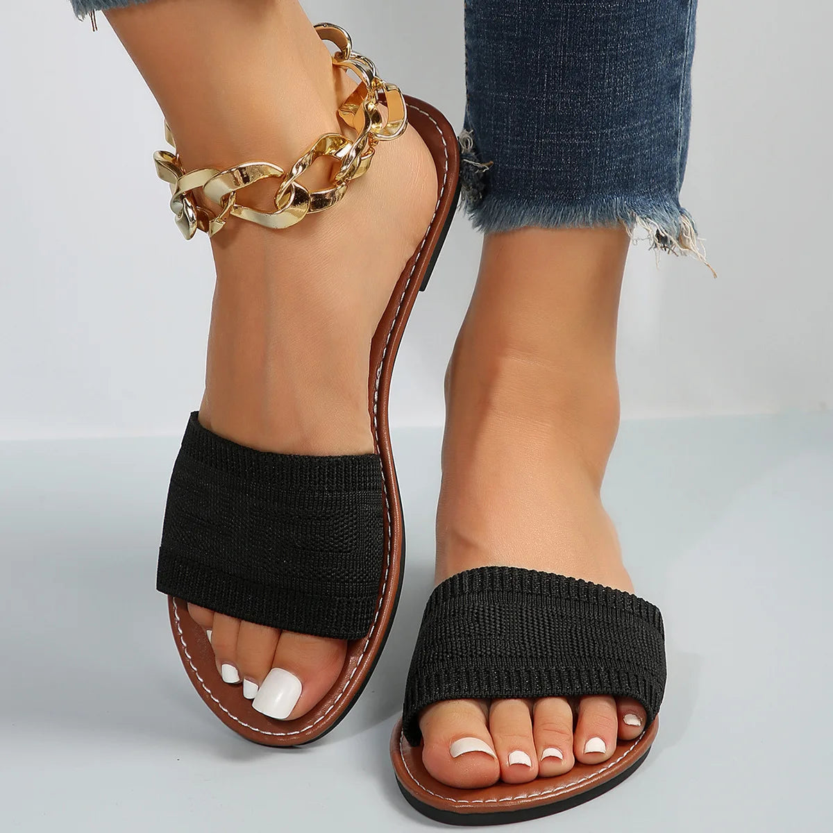 Brown Sandals - 2025 Luxury Outdoor Beach Flat Sandals