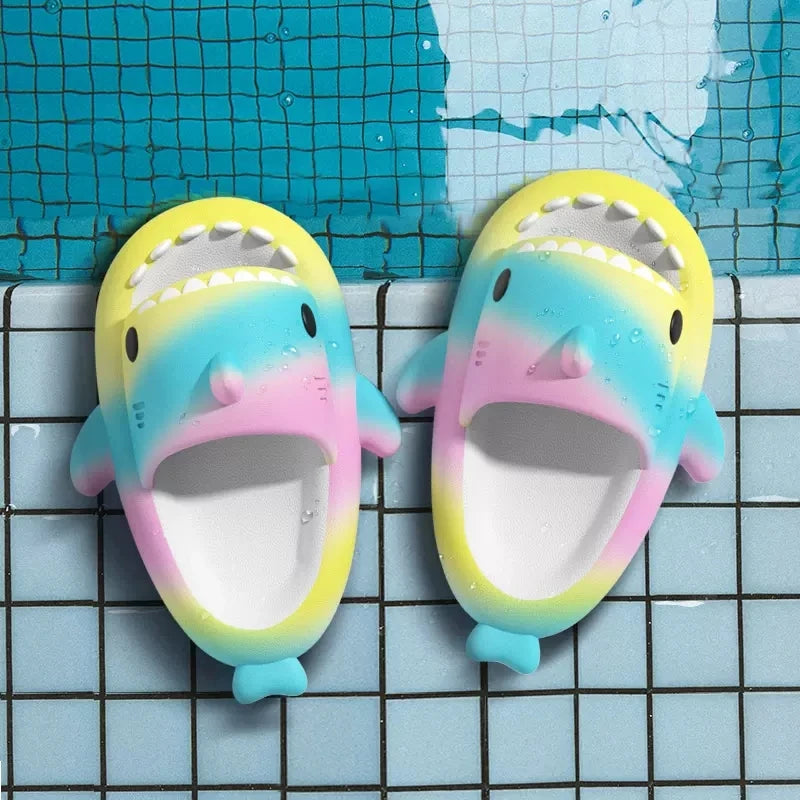 Shark Slippers - Fashion Slides Gradient Color Home Shoes
