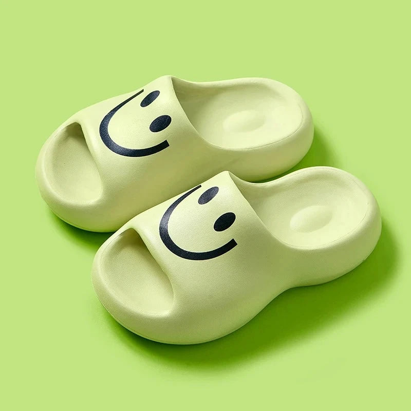 Smile Face Slippers - Cute Smiling Print Slides