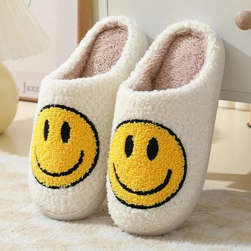 Smiley Slippers - Happy Face Anti Slip Home Slides