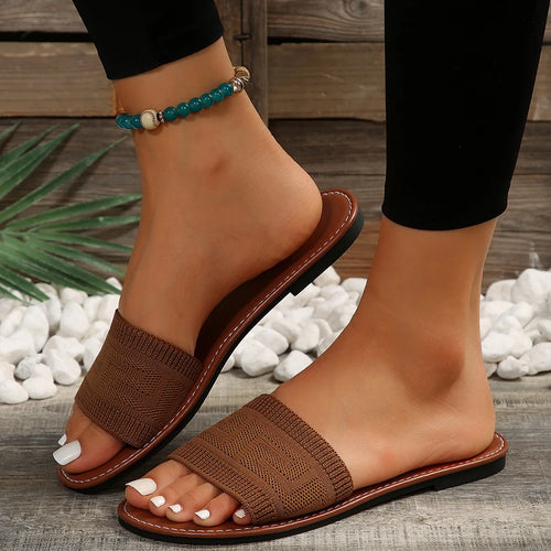 Brown Sandals - 2025 Luxury Outdoor Beach Flat Sandals
