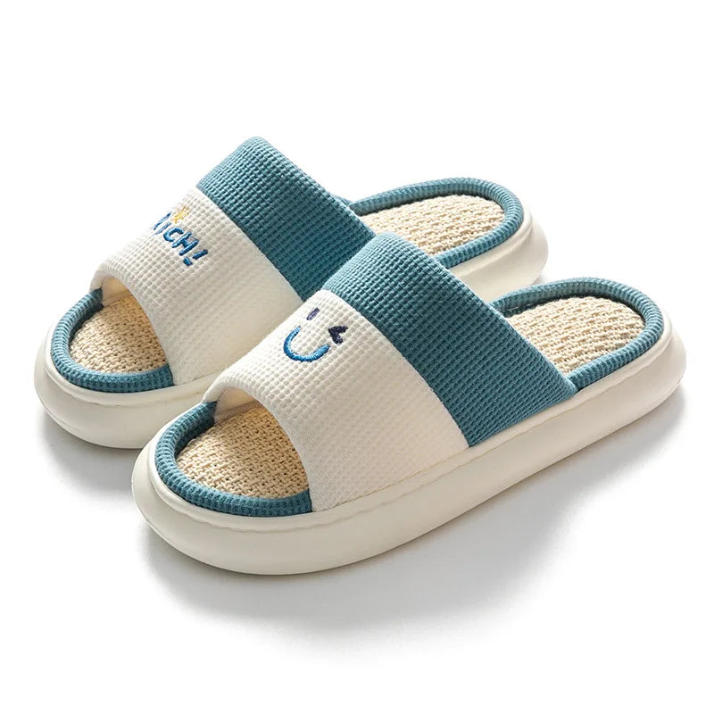 Smile Face Slippers - Couples Home Smiley Slides