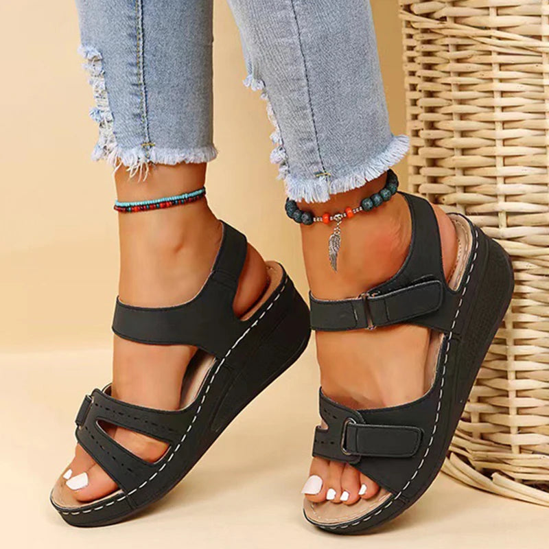 Brown Sandals - Summer Open Toe Walking Shoes