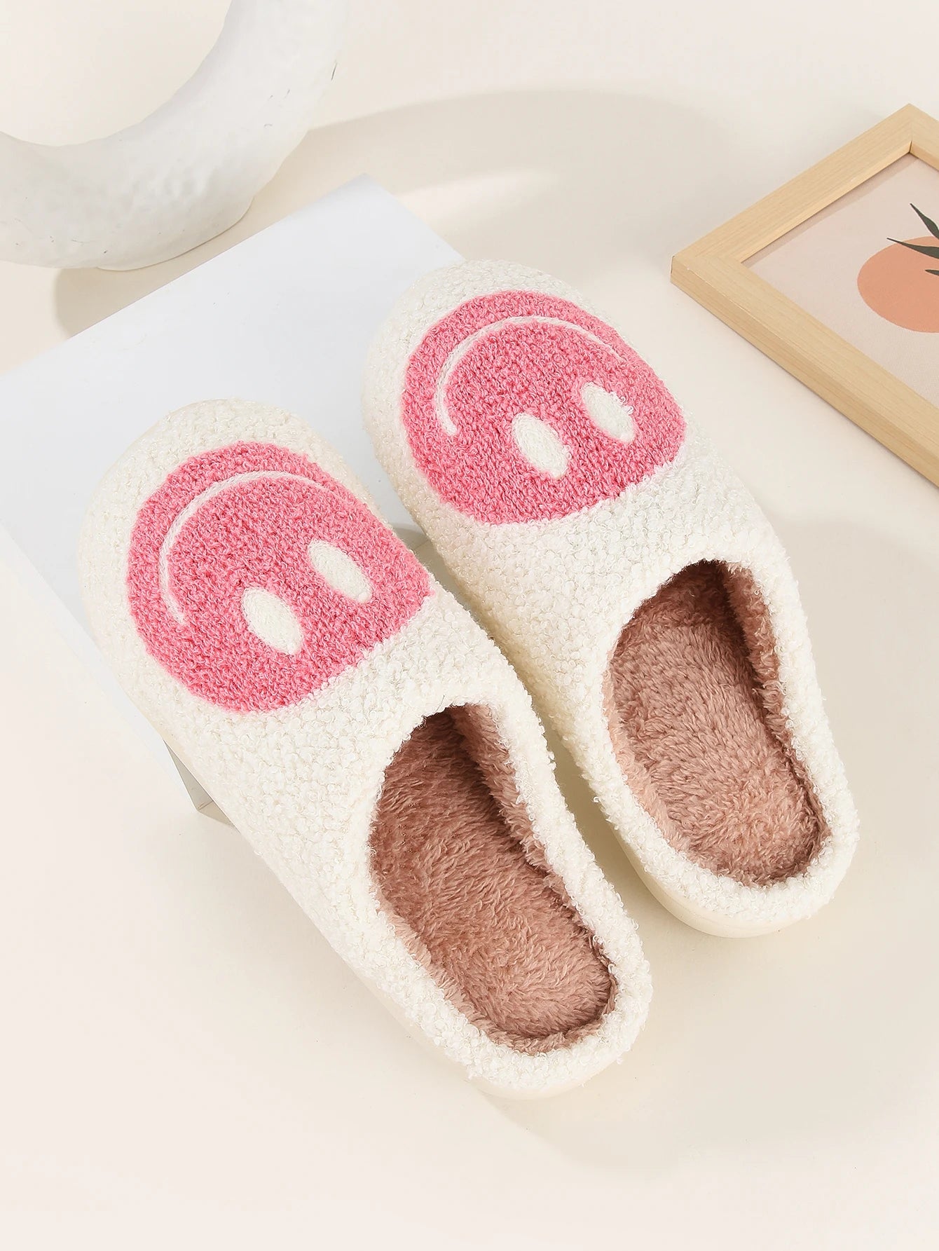 Smiling Face Cotton Slippers Home Indoor
