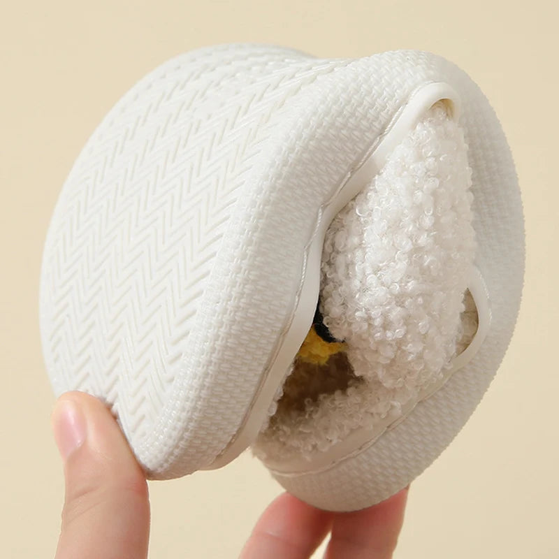 Smiley Face Slippers - Cotton Slides Anti Slip Home Shoes
