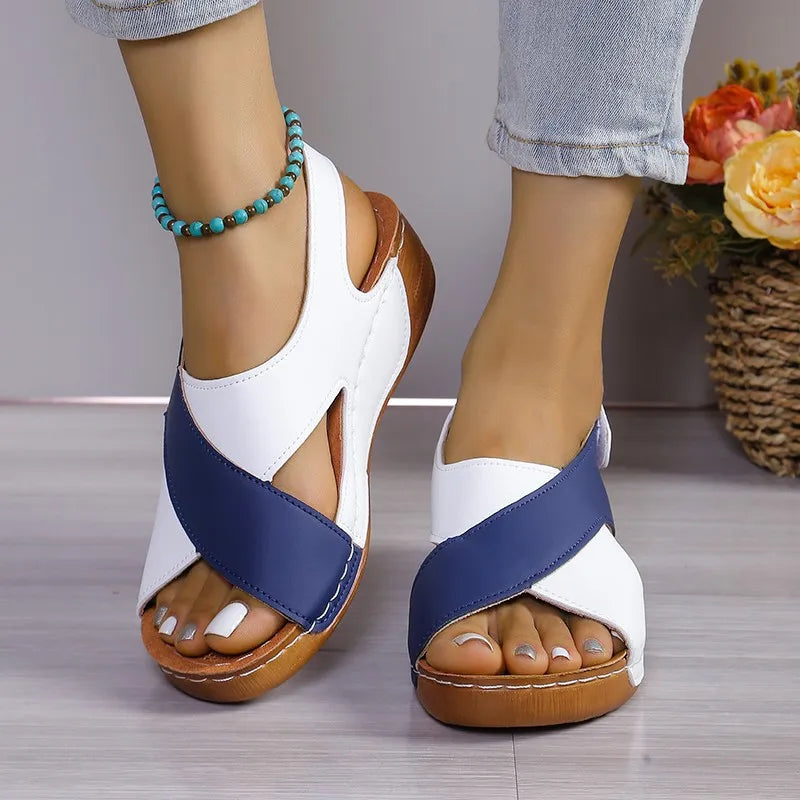 Brown Sandals - Fish Mouth Thick-soled