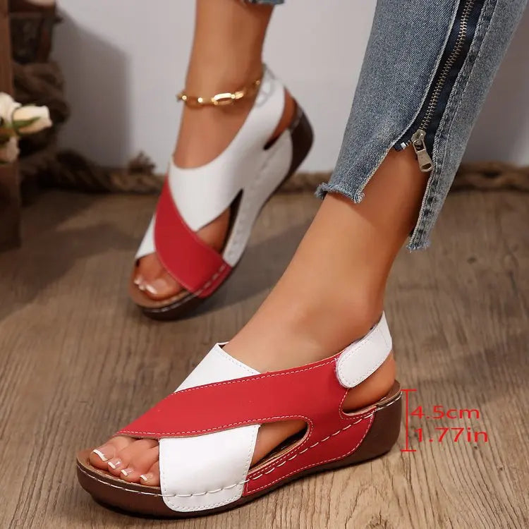 Brown Sandals - Fish Mouth Thick-soled