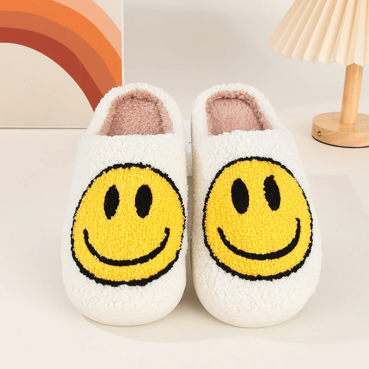 Smiling Face Cotton Slippers Home Indoor