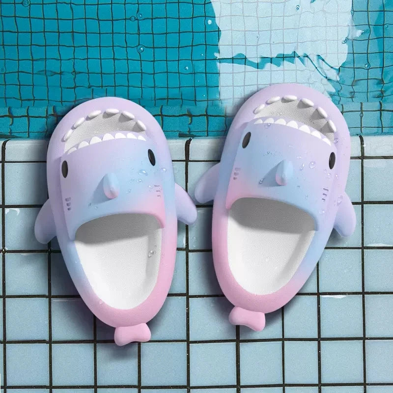Shark Slippers - Fashion Slides Gradient Color Home Shoes