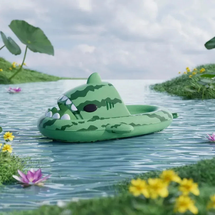 Shark Slippers - House Cloud Platform Slides Summer Beach