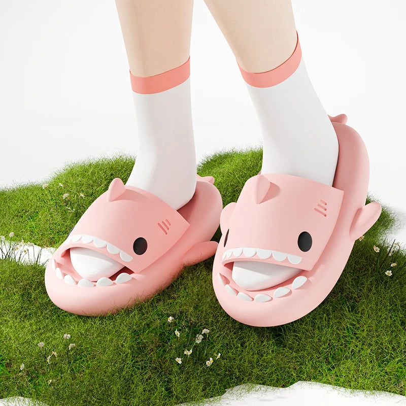 Shark Slides - Anti Slip Thick Sole Indoor Outdoor Slippers