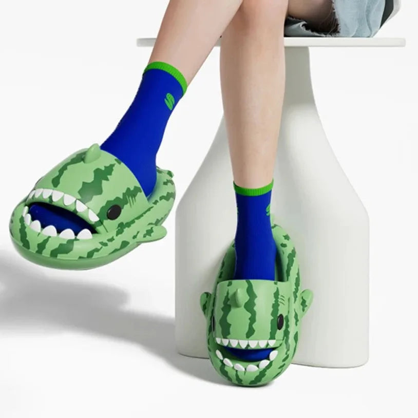 Shark Slippers - House Cloud Platform Slides Summer Beach