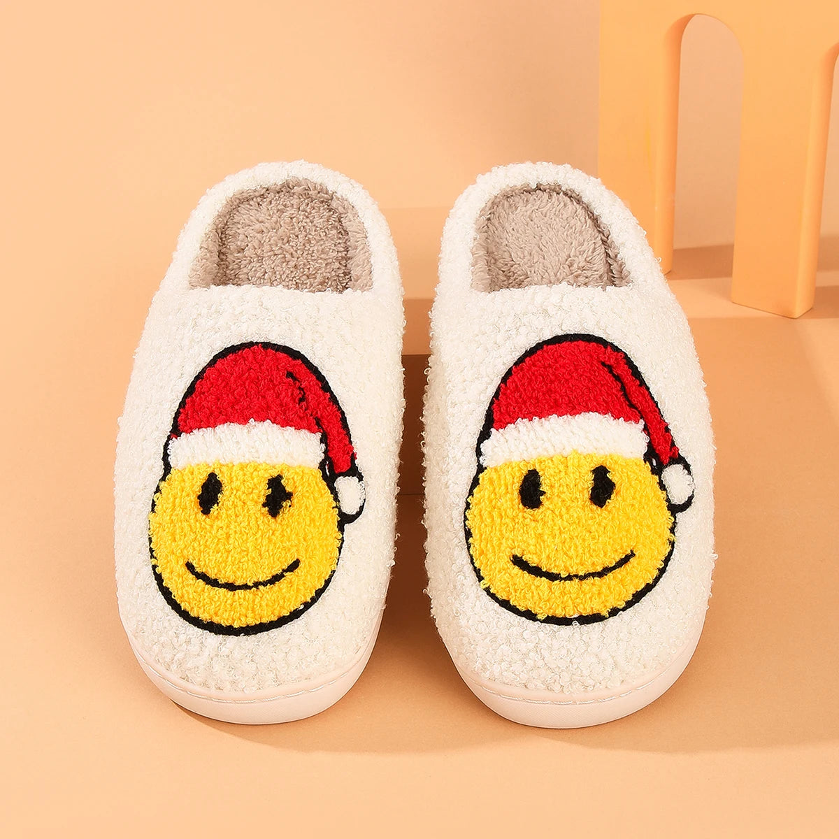 Smiling Face Cotton Slippers Home Indoor