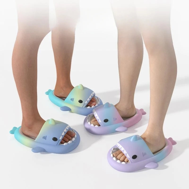 Shark Slippers - Fashion Slides Gradient Color Home Shoes