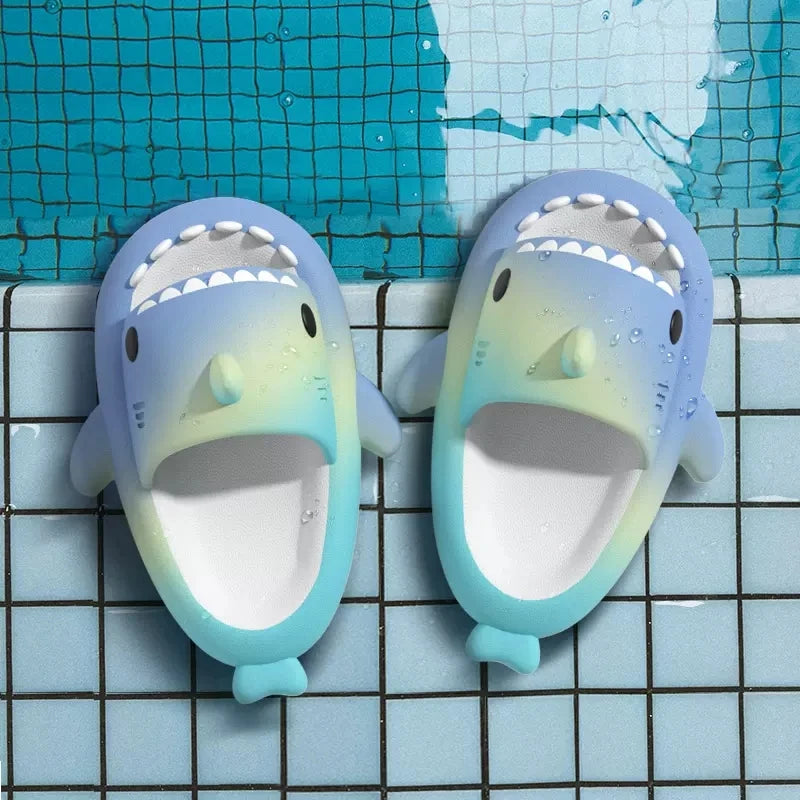 Shark Slippers - Fashion Slides Gradient Color Home Shoes