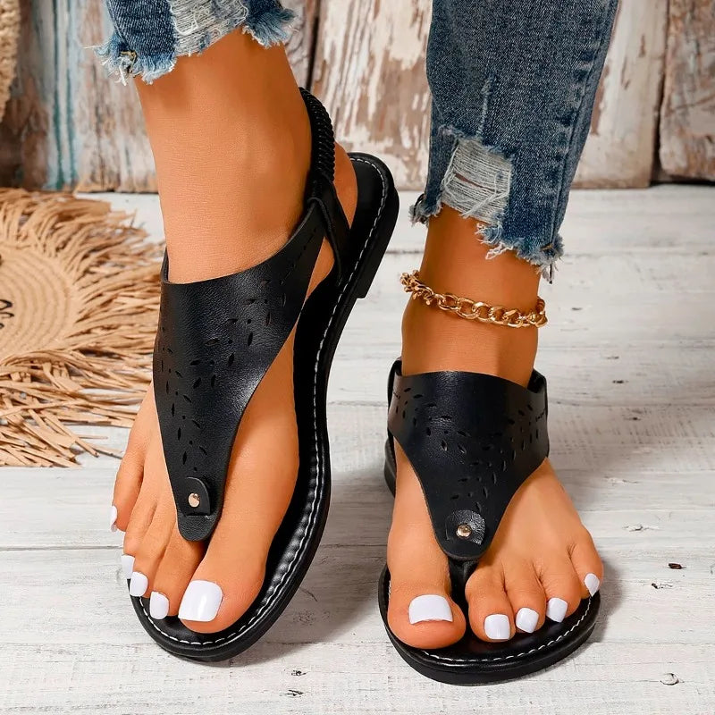 Brown Sandals - Open Toe Casual Soft Bottom