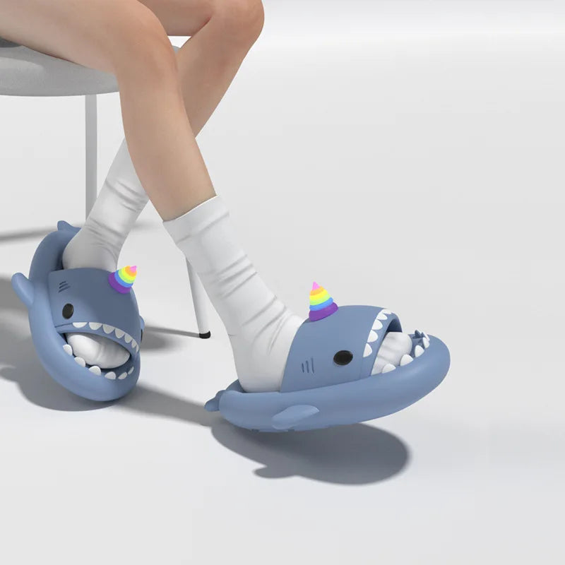 Shark Slides - Cute Panda DIY Slippers Summer Platform Shoes