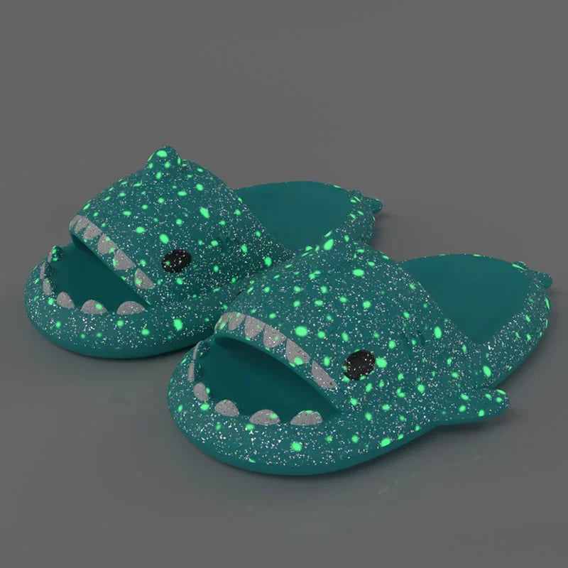 Shark Slippers - Luminous Shark Slides Home & Beach