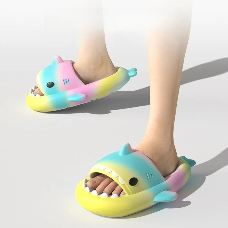 Shark Slippers - Fashion Slides Gradient Color Home Shoes