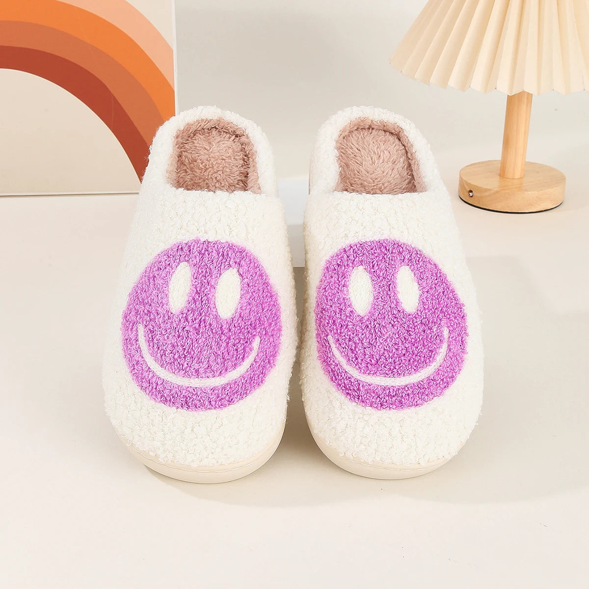 Smiling Face Cotton Slippers Home Indoor