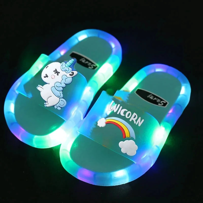 Boys Girls Unicorn Animals Prints Slippers
