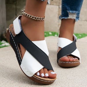 Brown Sandals - Casual Wedge Party Footwear