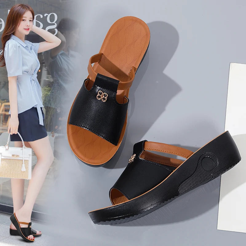 Brown Sandals - Vintage Anti-slip Leather Retro Shoes