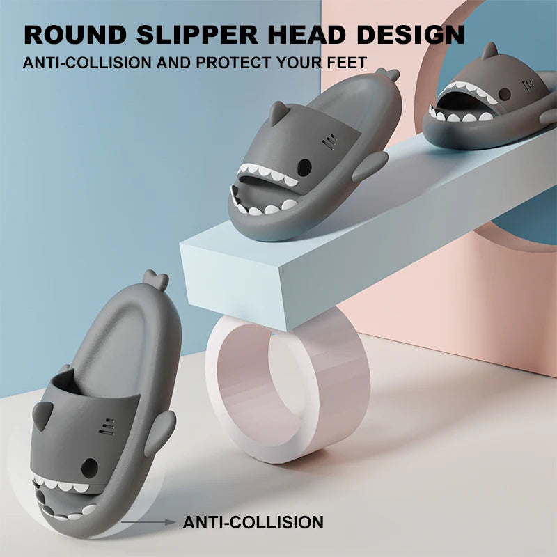 Shark Slides - Anti Slip Thick Sole Indoor Outdoor Slippers