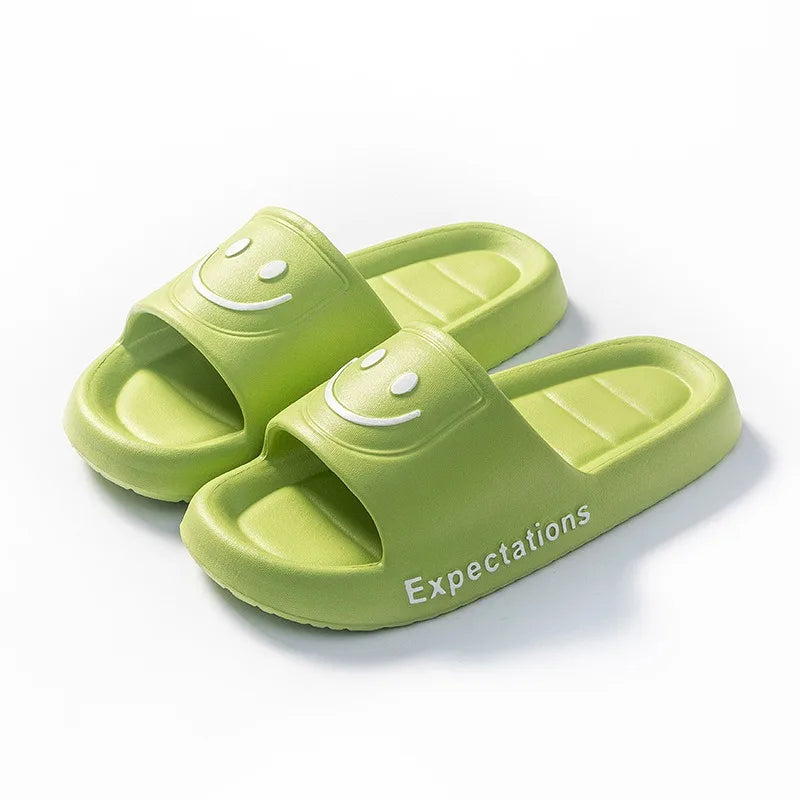 Smile Slippers - Smiling Face Solid Color Home Slides