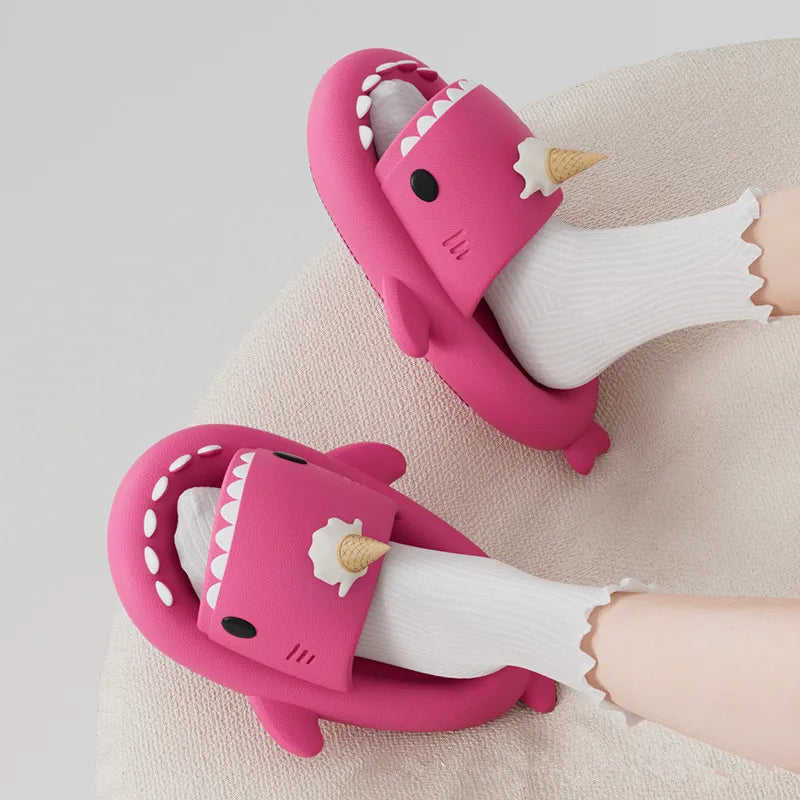 Shark Slides - Cute Panda DIY Slippers Summer Platform Shoes