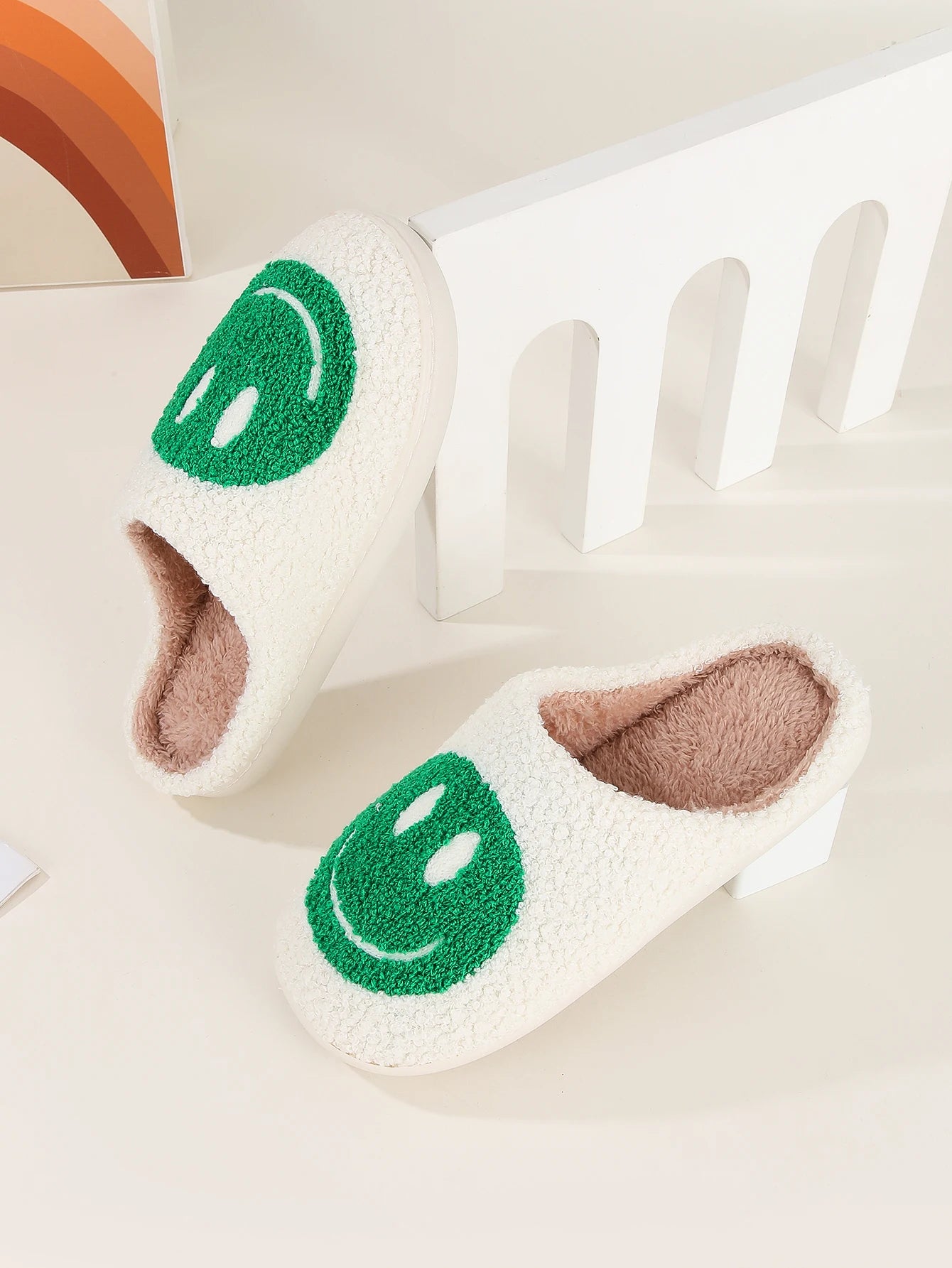 Smiling Face Cotton Slippers Home Indoor