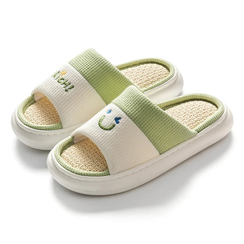 Smile Face Slippers - Couples Home Smiley Slides