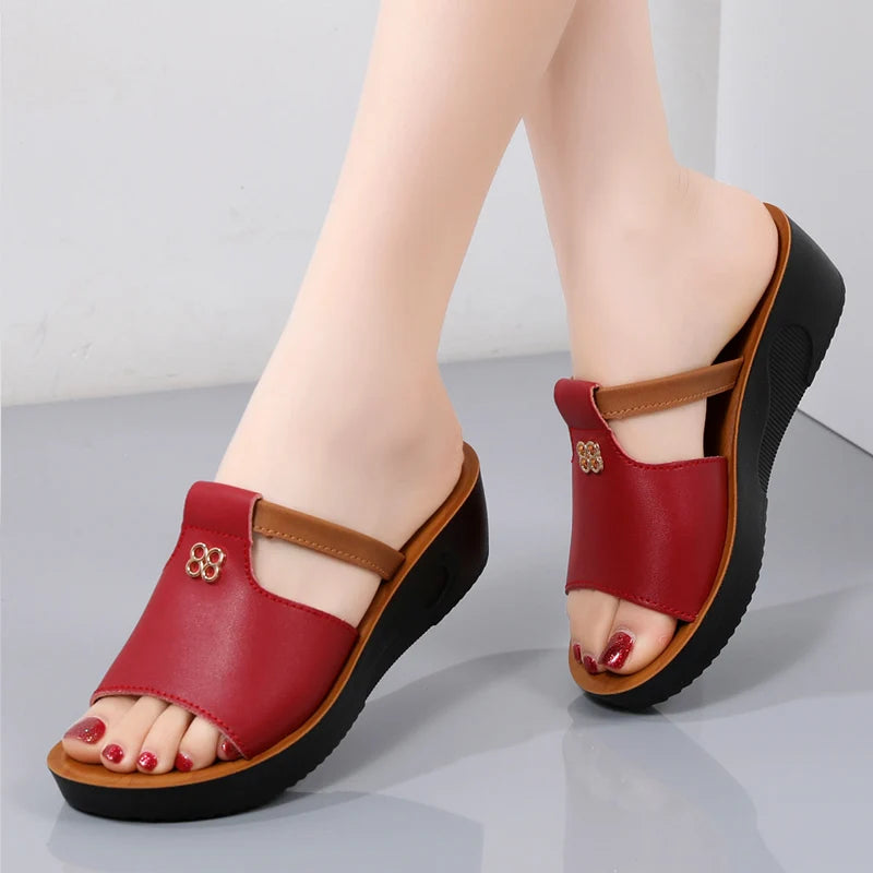 Brown Sandals - Vintage Anti-slip Leather Retro Shoes