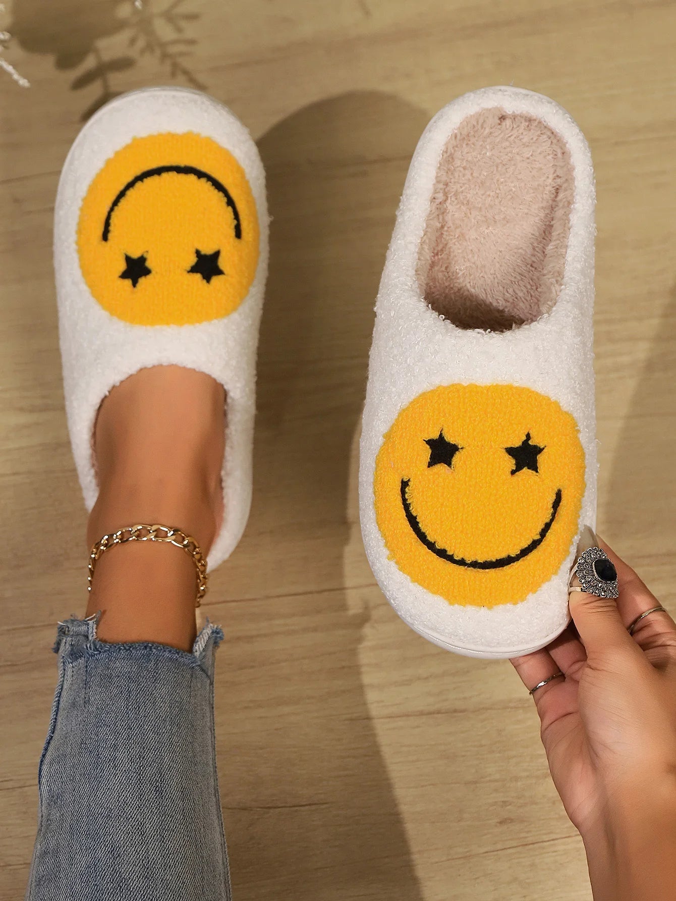Smiley Slippers - Smile Face Cotton Home Slides