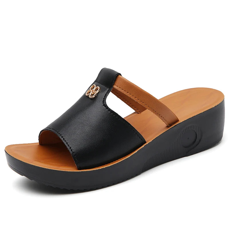 Brown Sandals - Vintage Anti-slip Leather Retro Shoes