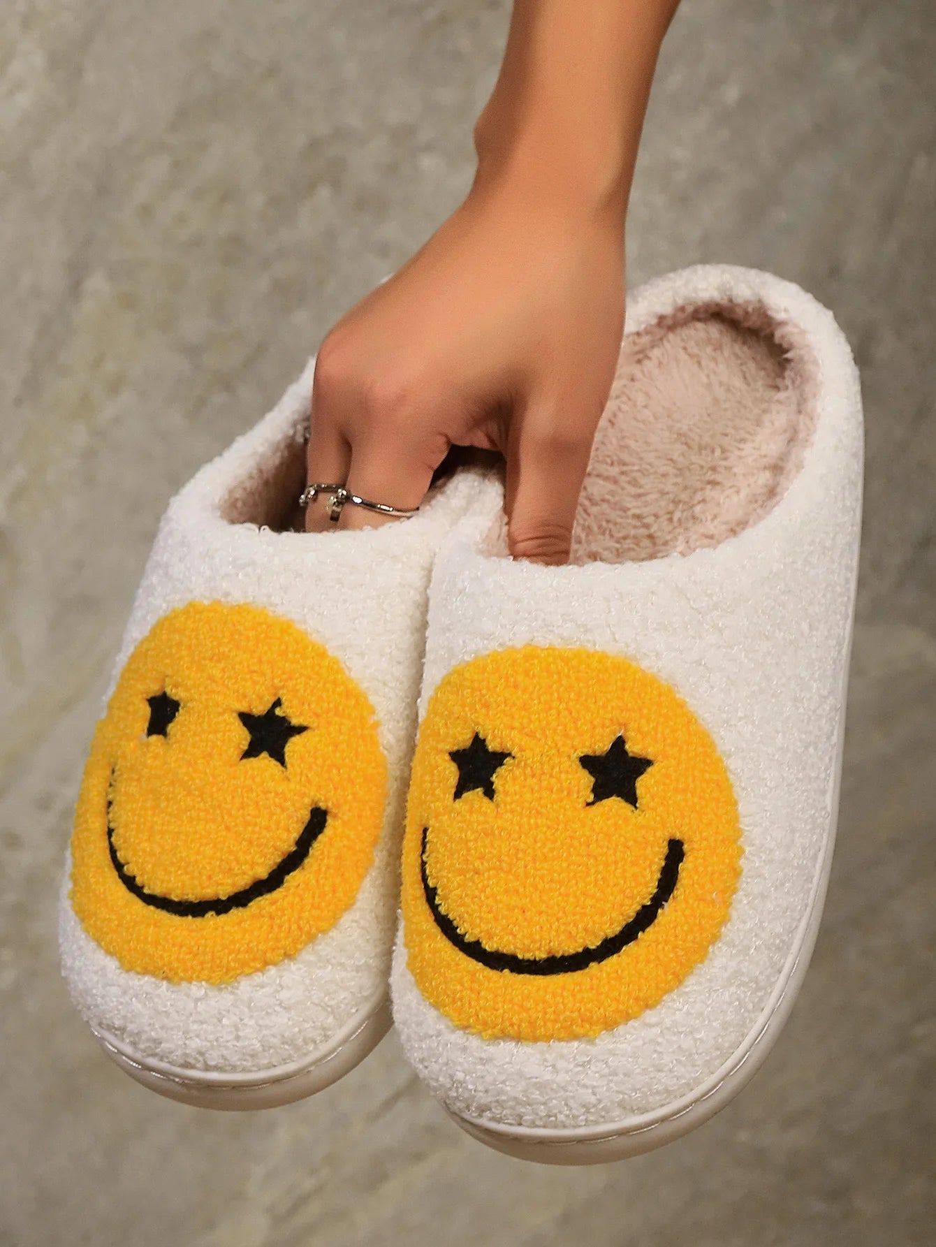 Smiley Slippers - Smile Face Cotton Home Slides