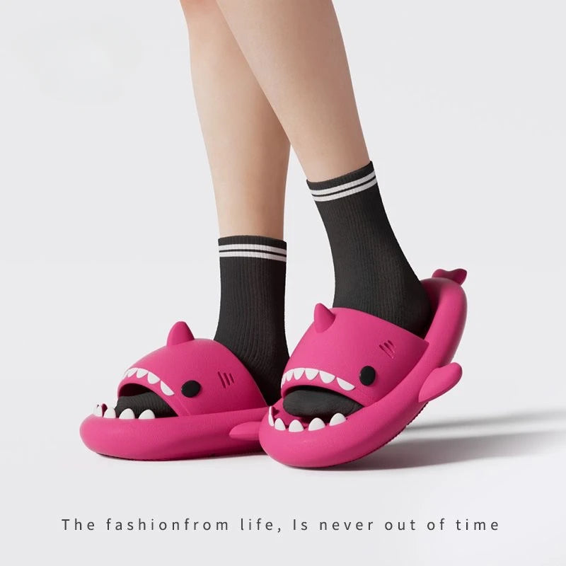 Shark Slides - 4cm Thick Slippers Indoor Bathroom Slides