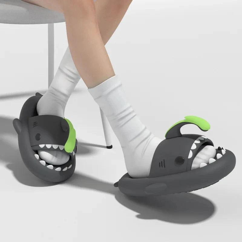 Shark Slides - Soft Slippers Bathroom Couple Outdoor Shoes