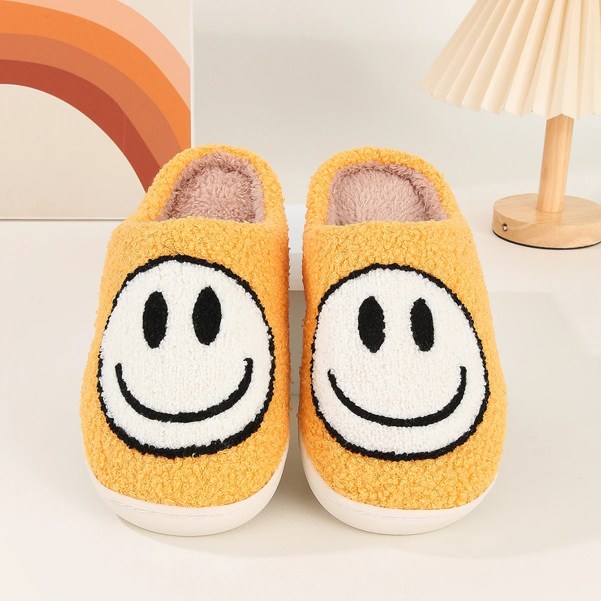 Smiling Face Cotton Slippers Home Indoor