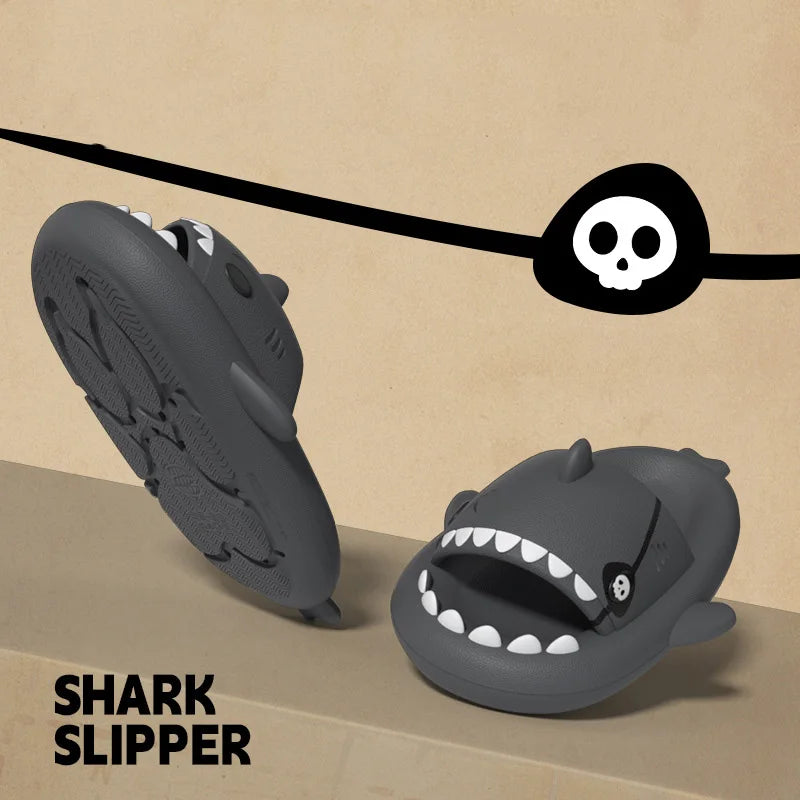 Pallene Summer Shark Slides Indoor Flat Shoes