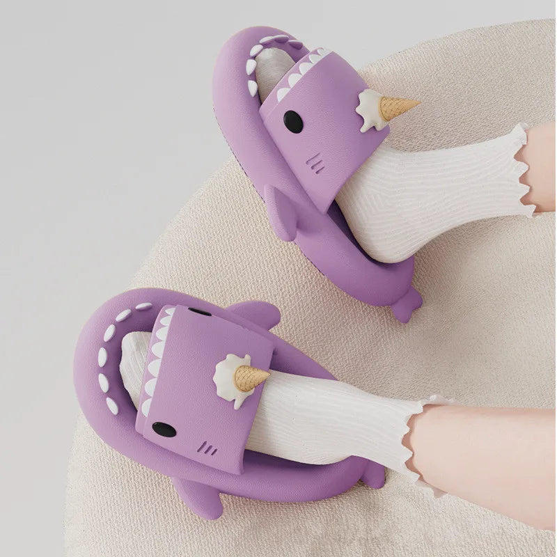 Shark Slides - Summer Platform Night Indoor Beach Slippers