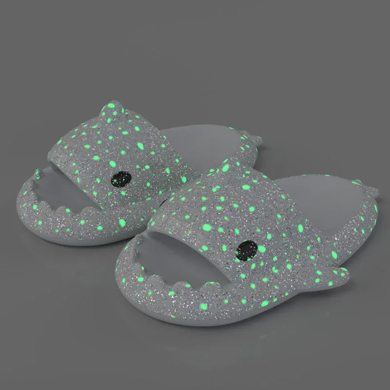 Shark Slippers - Luminous Shark Slides Home & Beach