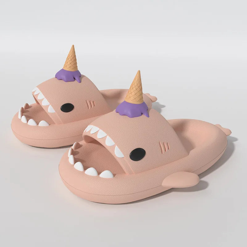 Shark Slippers - Cute Ice Cream Thick Sole Anti-slip