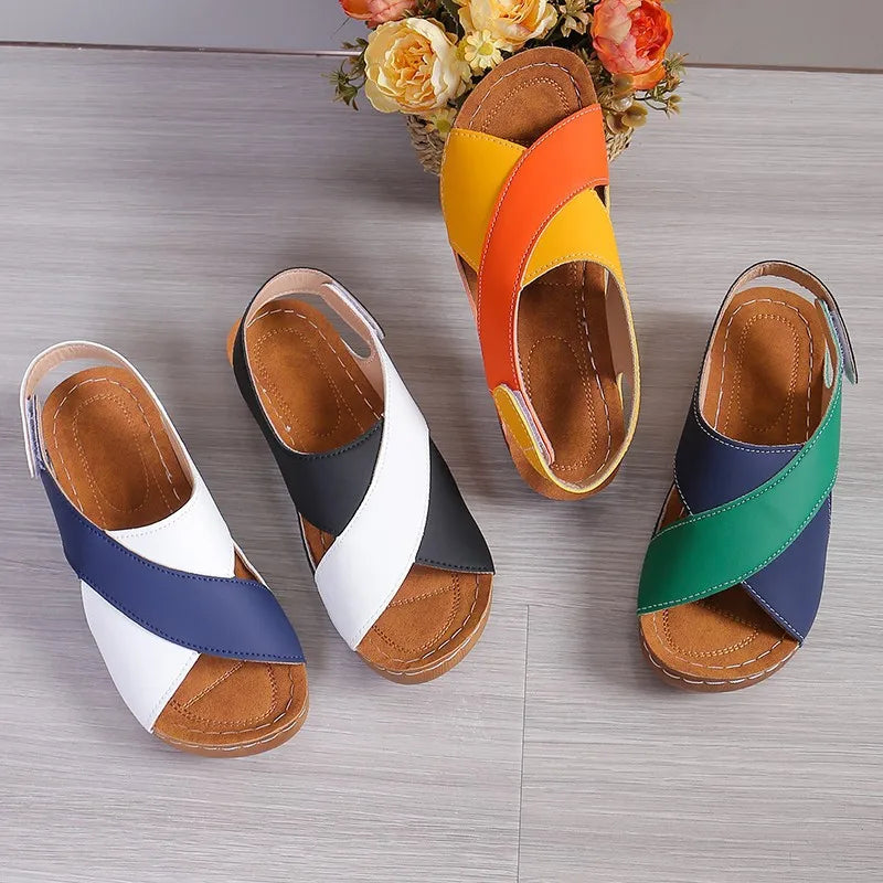 Brown Sandals - Fish Mouth Thick-soled