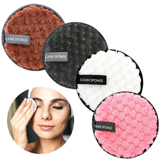 4PCS Makeup Remover Microfiber Cotton Washable Makeup Towel