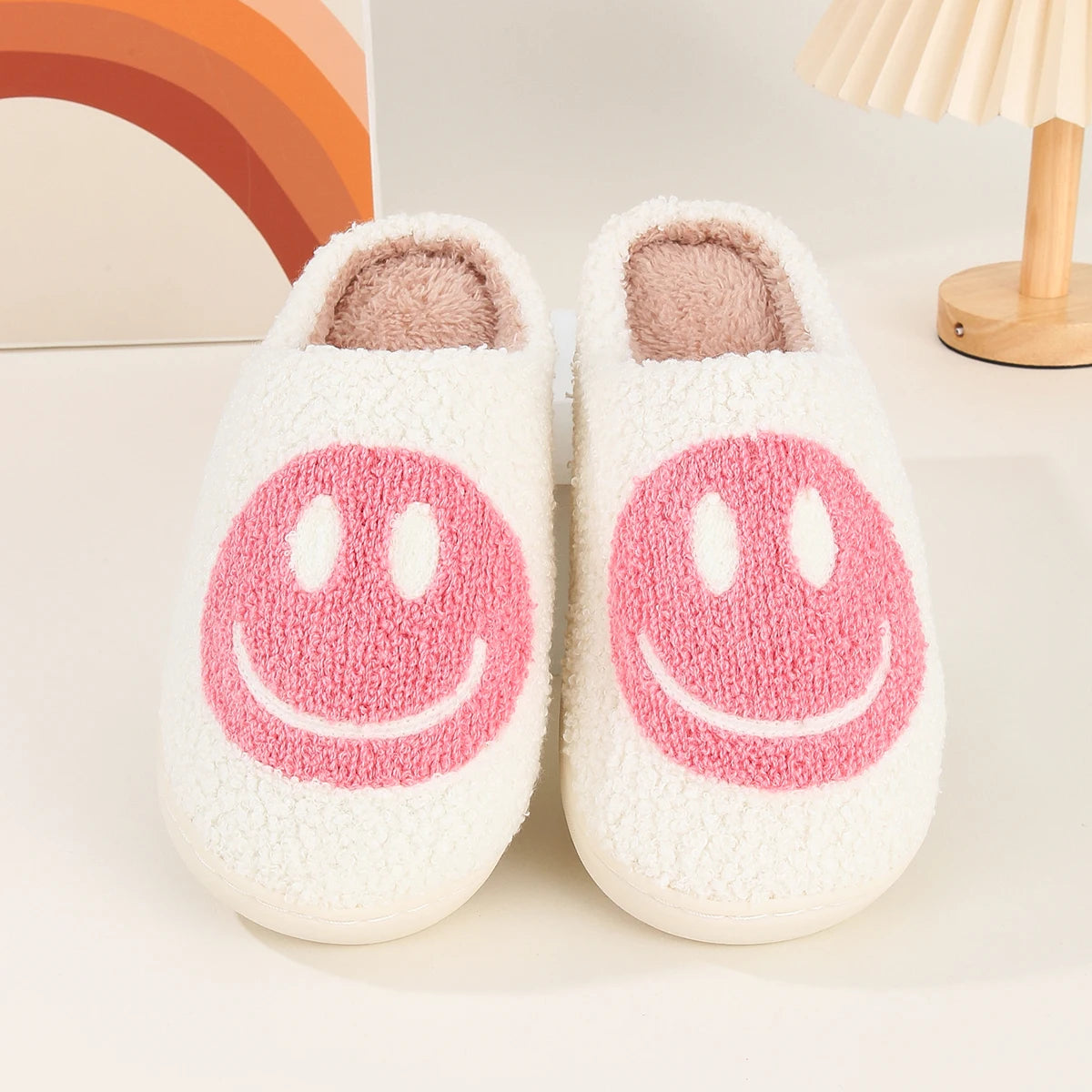 Smiling Face Cotton Slippers Home Indoor