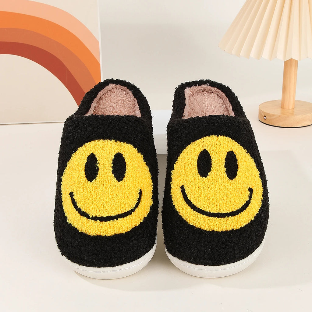 Smiling Face Cotton Slippers Home Indoor