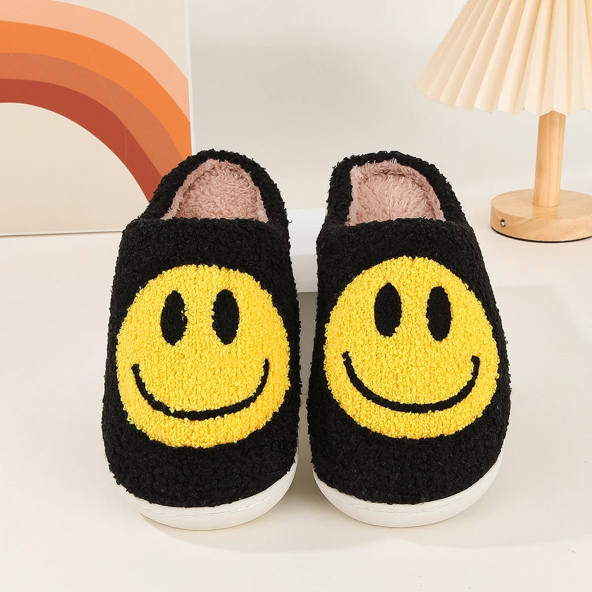 Smiling Face Cotton Slippers Home Indoor