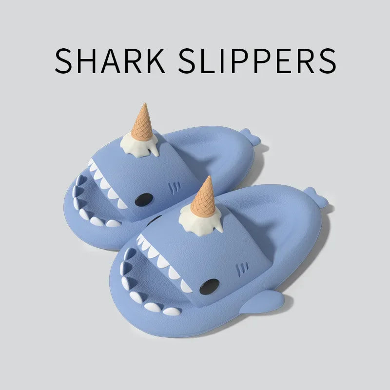 Shark Slippers - House Cloud Platform Slides Summer Beach