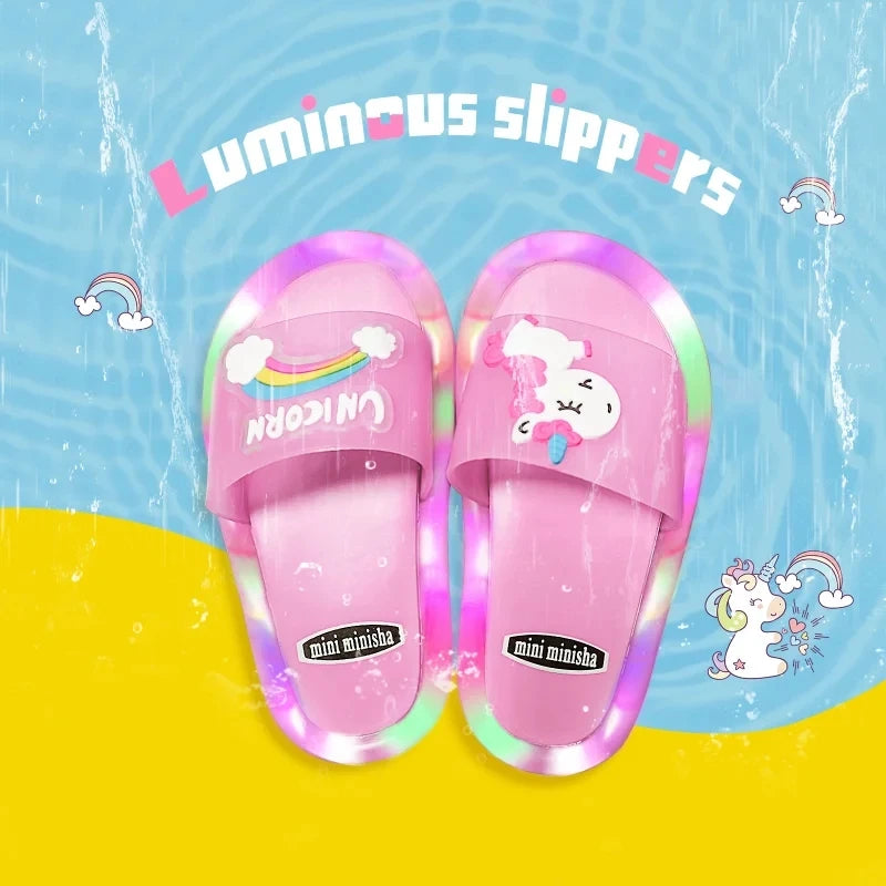 Boys Girls Unicorn Animals Prints Slippers